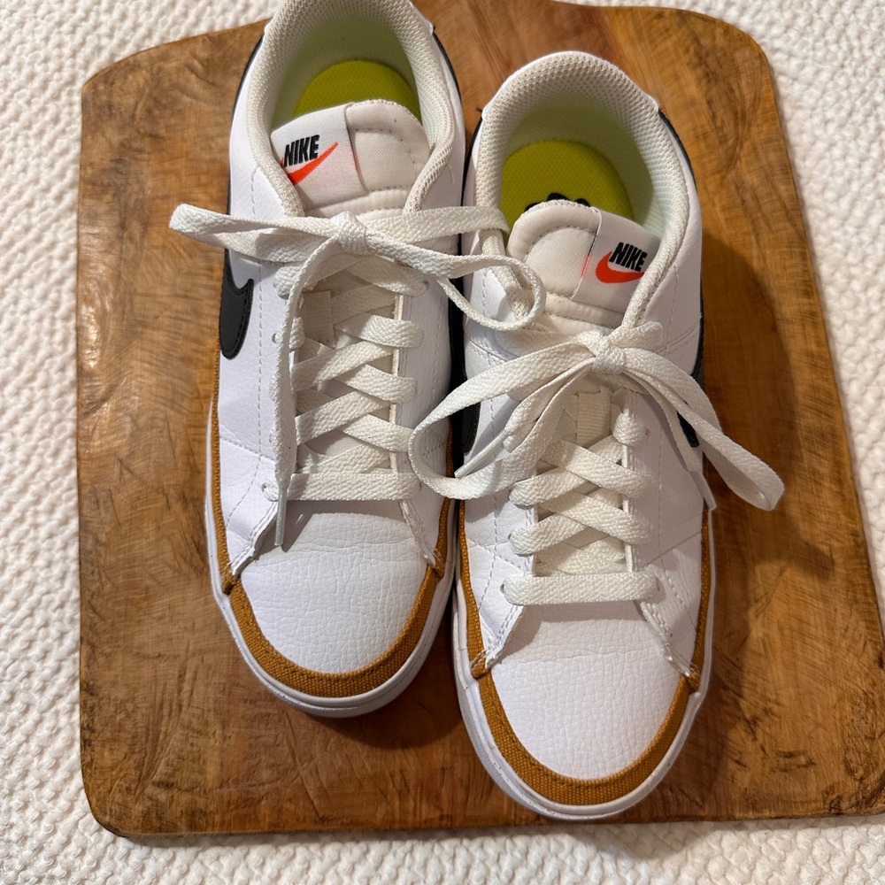 Nike White and Tan Sneakers
